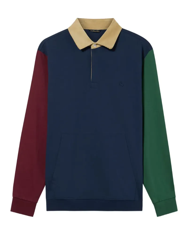Brooks Brothers Sweatshirt in Colour-Block-Optik - Blau Blau