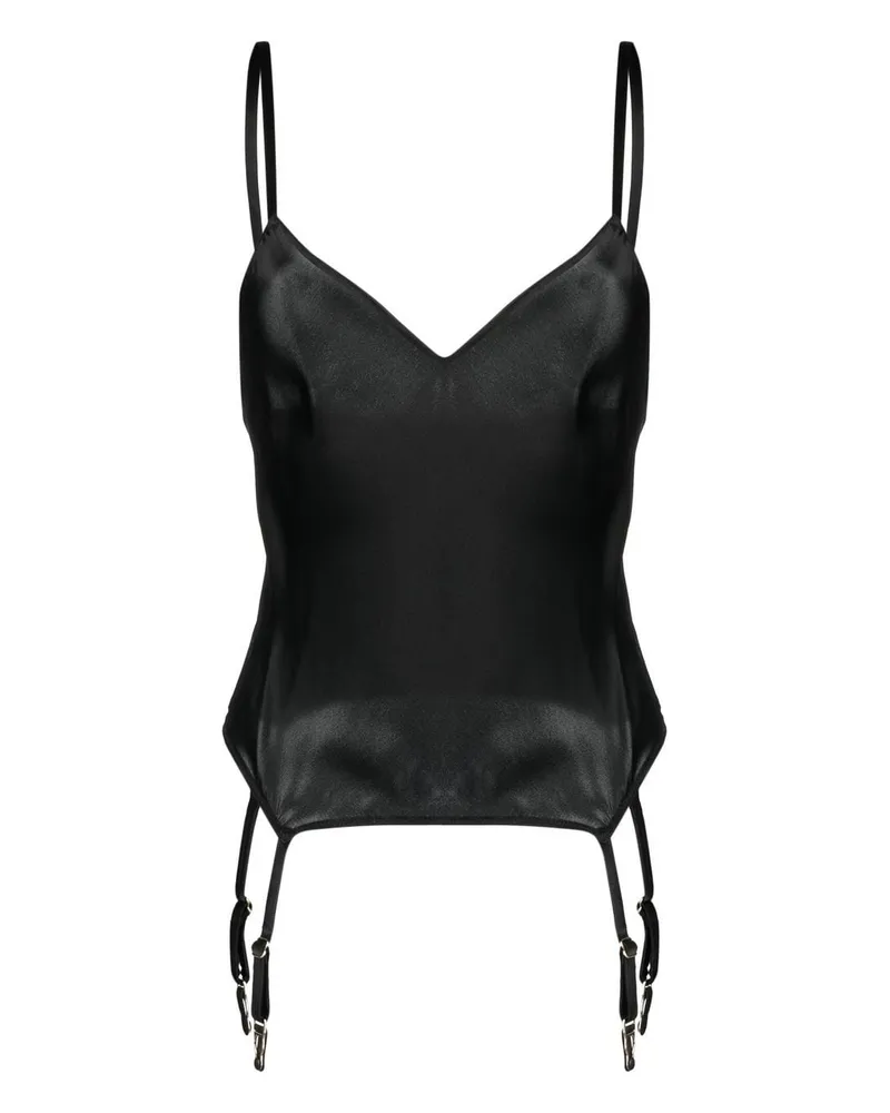 Maison Close Camisole-Top aus Seide Schwarz