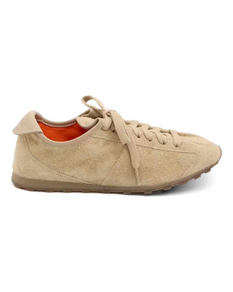 Jacquemus suede lace-up sneakers - Nude Nude