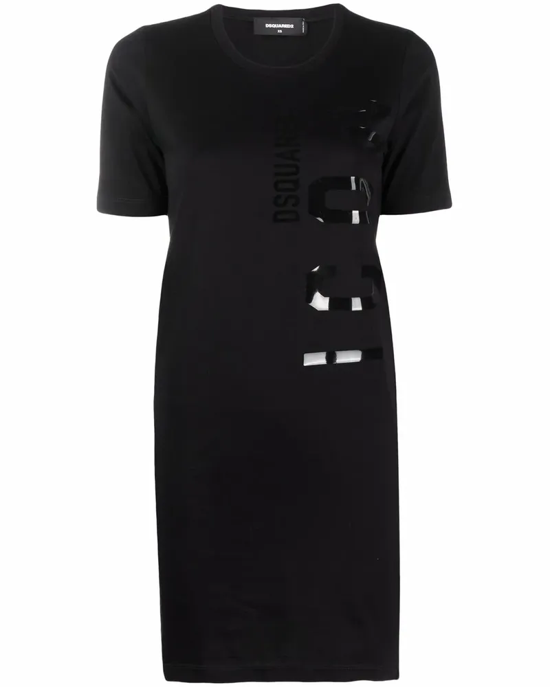 Dsquared2 T-Shirt mit Logo-Patch - Schwarz Schwarz