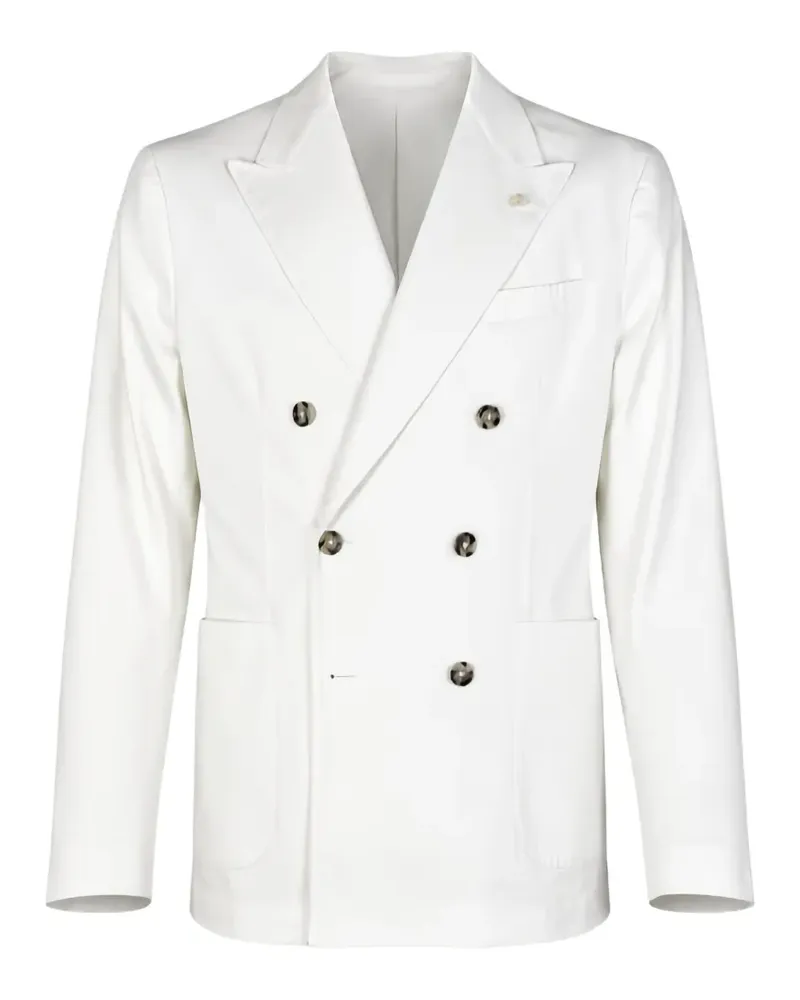 Manuel Ritz double-breasted peak-lapel jacket - Weiß Weiß