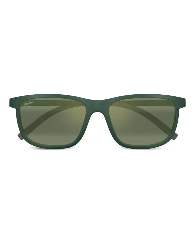 Maui Jim Matte Sonnenbrille mit eckigem Gestell - Grün Grün