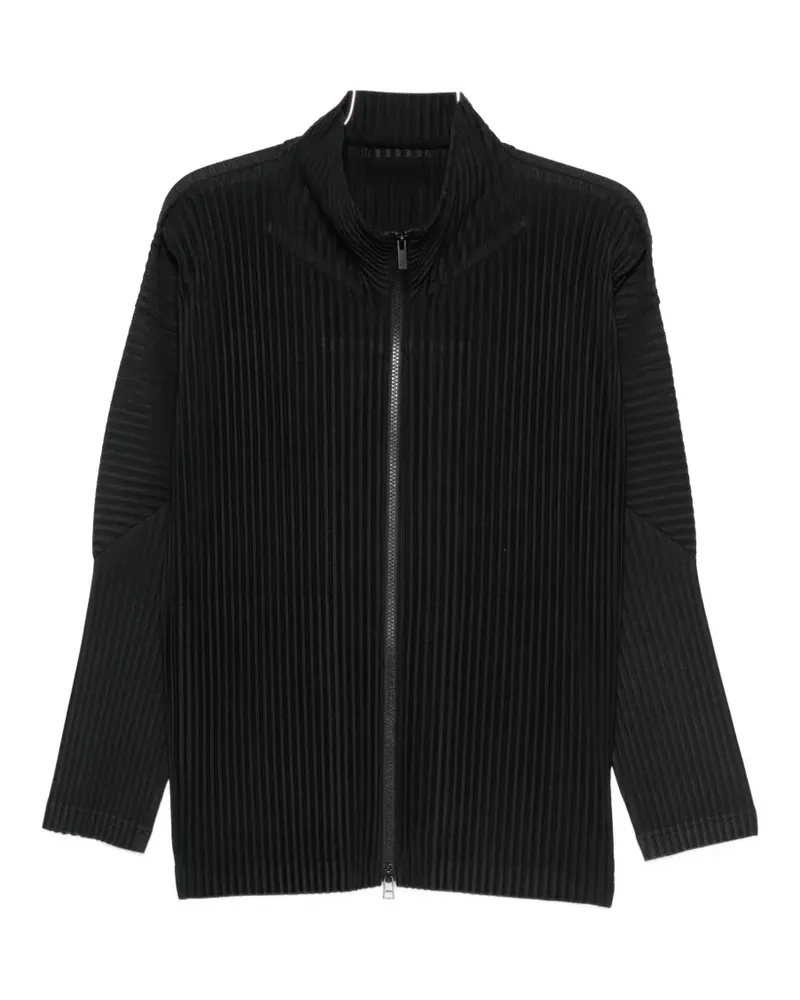 Issey Miyake Plissiertes Sweatshirt - Schwarz Schwarz