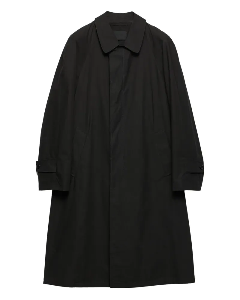Prada Einreihiger Mantel - Schwarz Schwarz