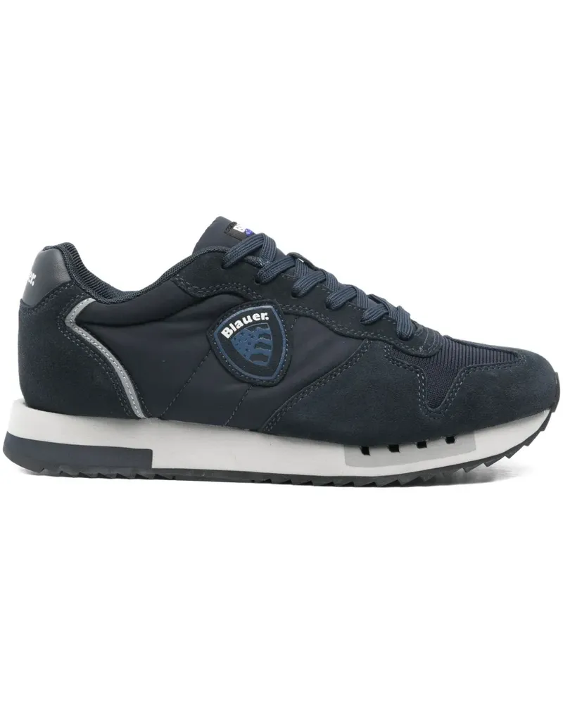 Blauer logo-patch low-top sneakers Blau