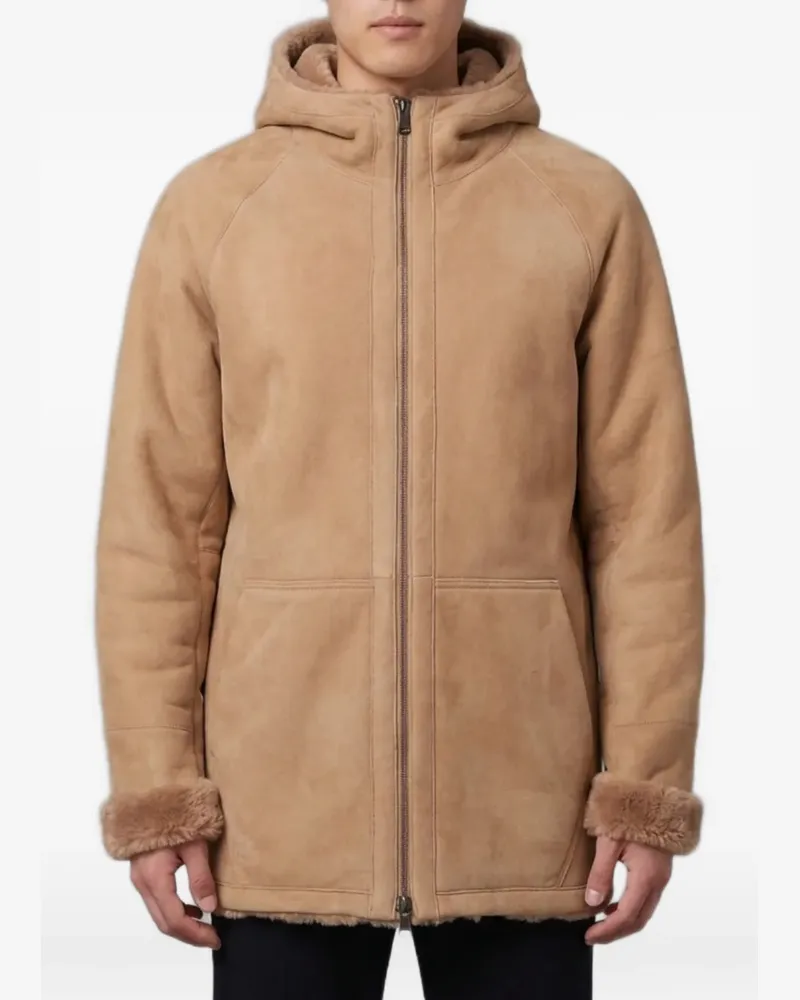 Salvatore Santoro reversible hooded coat - Nude Nude