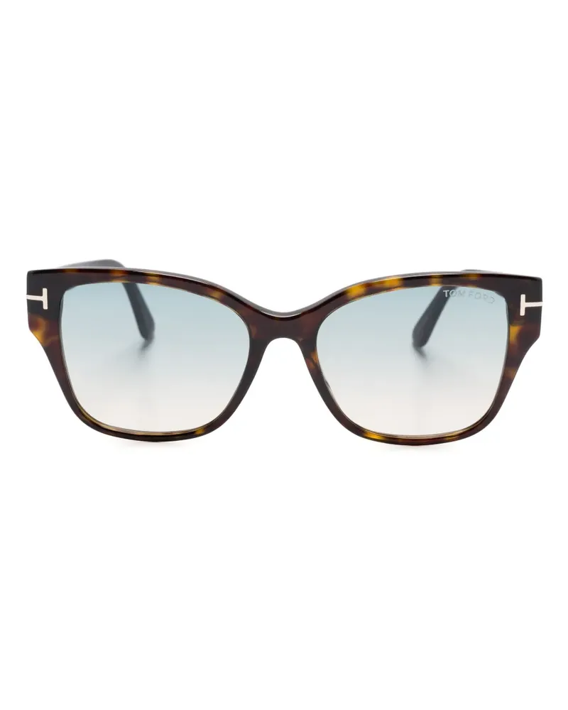 Tom Ford Eckige Elsa Sonnenbrille - Braun Braun