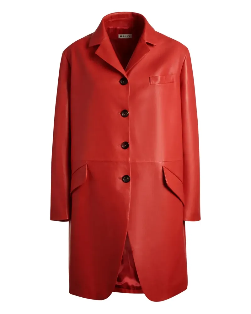 Bally Mantel aus Leder - Rot Rot