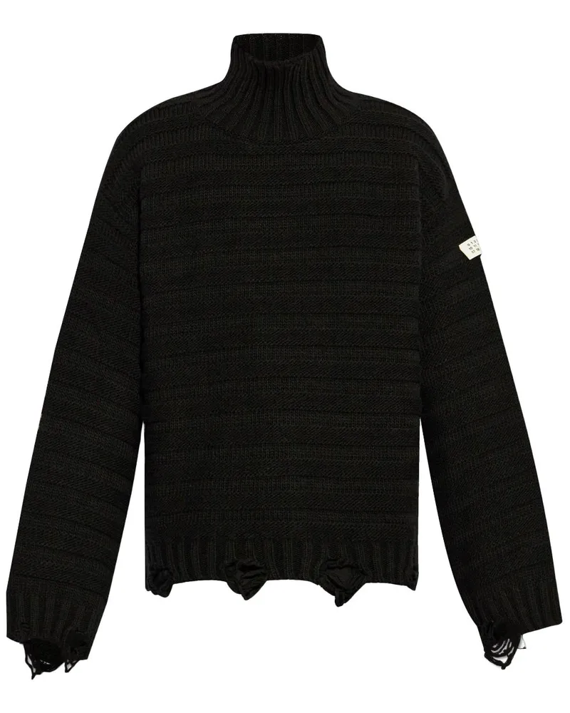 Maison Margiela Pullover im Distressed-Look - Schwarz Schwarz