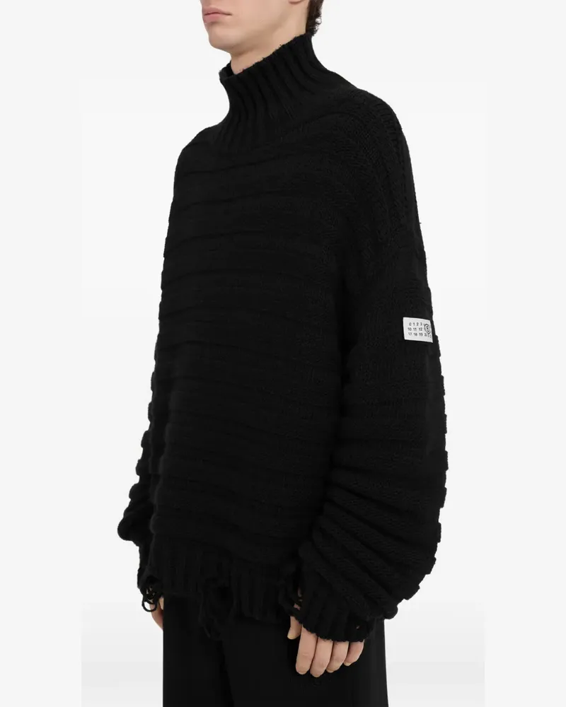 Maison Margiela Pullover im Distressed-Look - Schwarz Schwarz