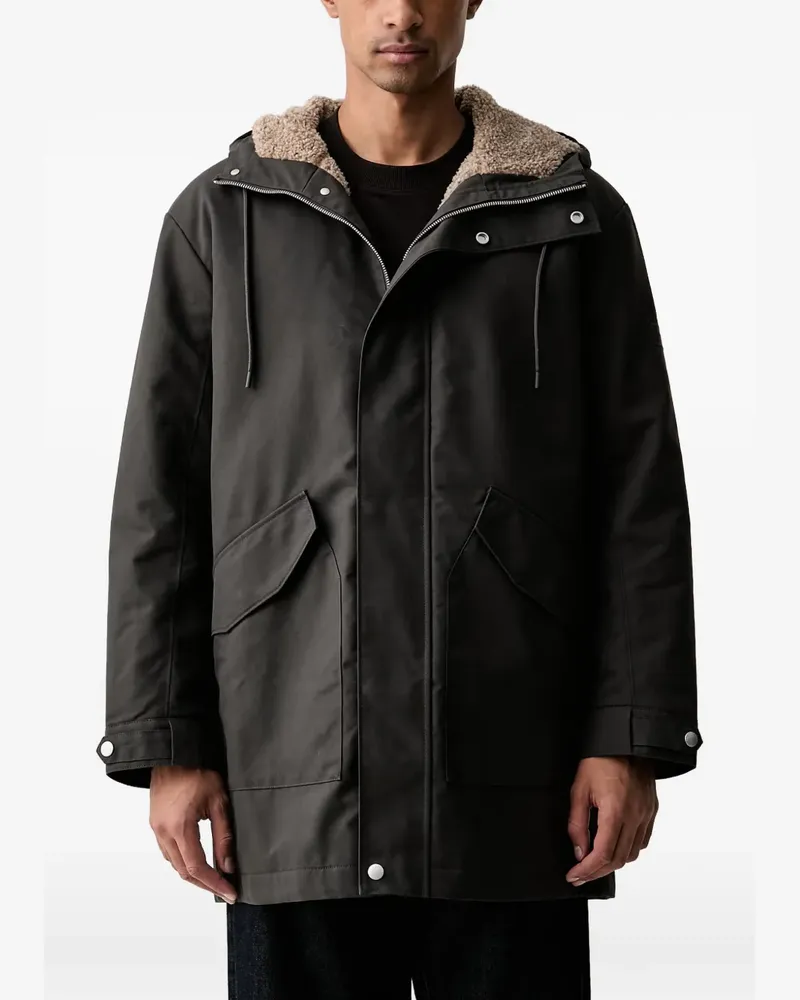 Marc O'Polo fleece-lined hooded coat - Grau Grau