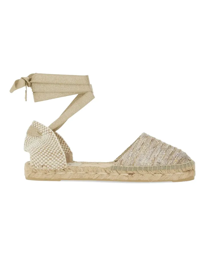 Manebí Valenciana tie-fastening espadrilles - Nude Nude