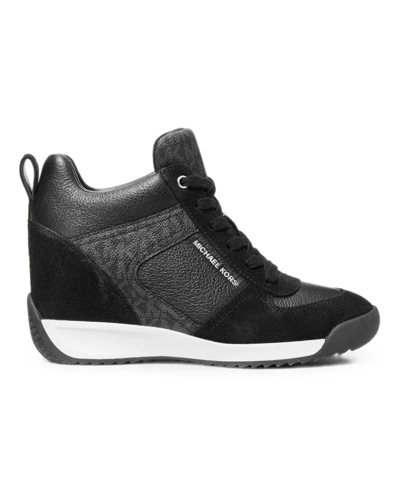 Michael Kors Nikko S2 Wedge-Sneakers mit Logo-Print - Schwarz Schwarz