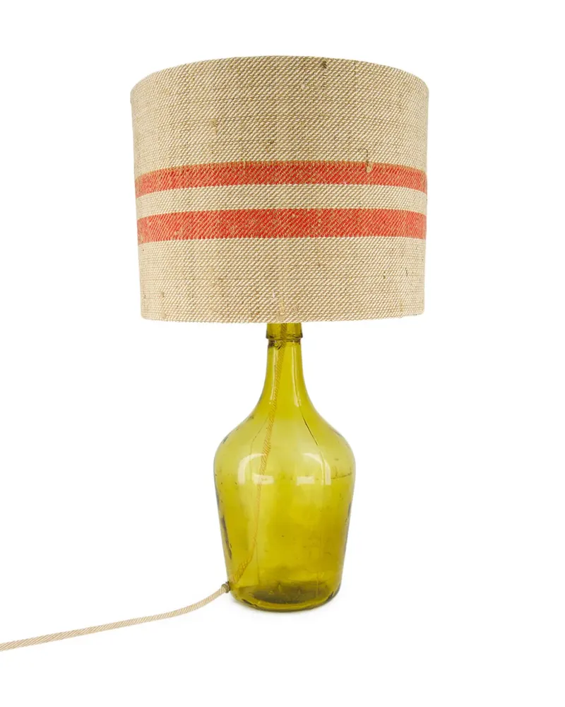 PAULA Lampenschirm mit Streifendetail - Grün Grün