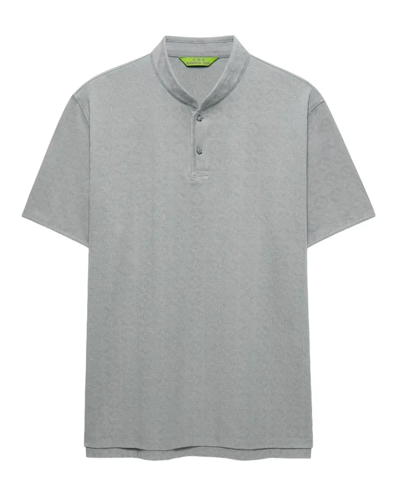 Shanghai Tang Fortune Poloshirt aus Jacquard - Grau Grau