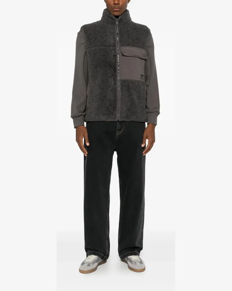 Kitsuné fleece gilet - Grau Grau