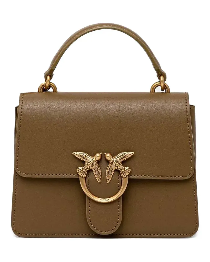 Pinko Handtasche im Metallic-Look - Braun Braun
