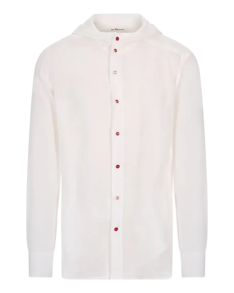 Kiton Marianus hooded shirt - Weiß Weiß