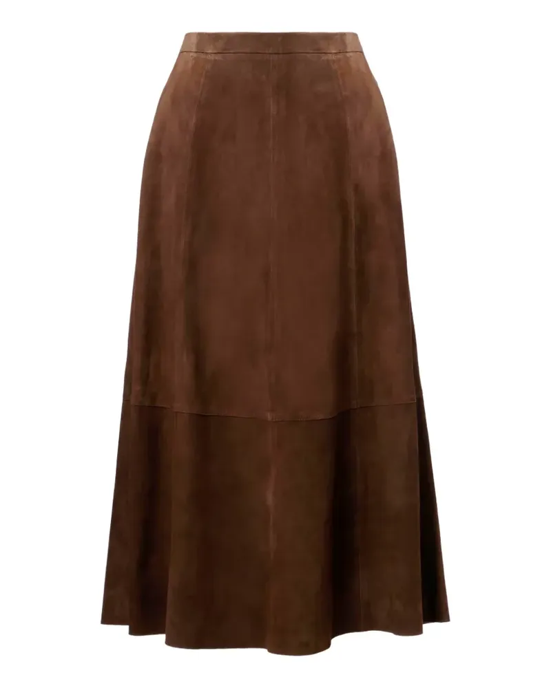 Vince Ausgestellter Midirock in A-Linie - Braun Braun