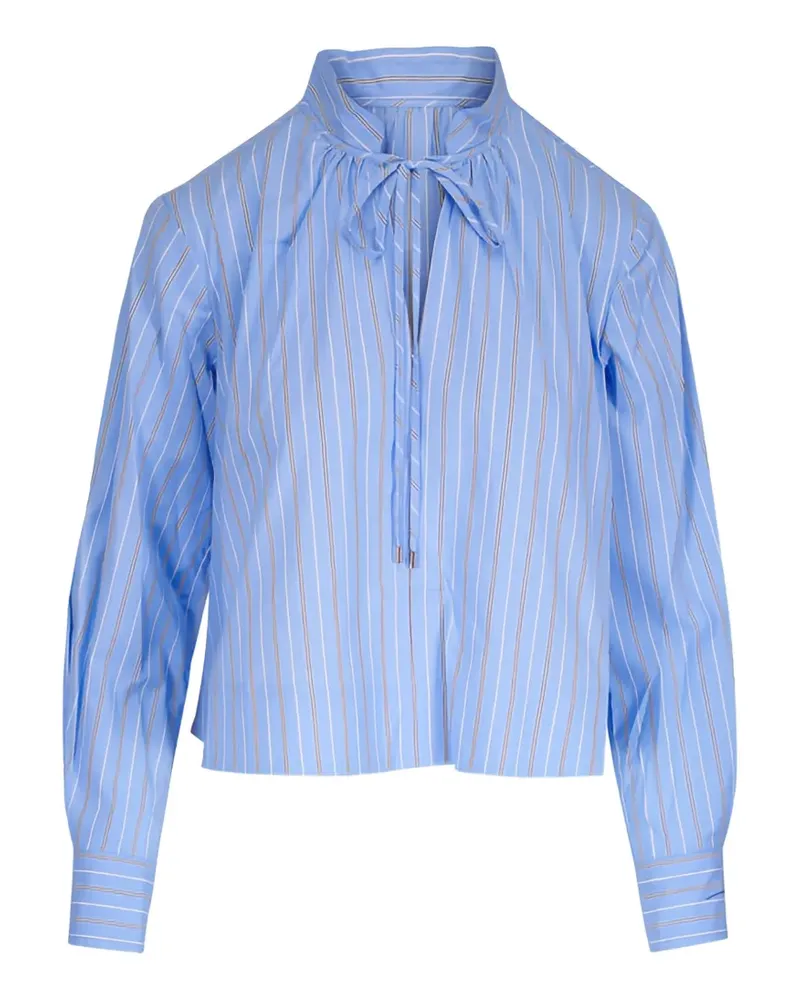 Veronica Beard Kaits striped tie blouse - Blau Blau