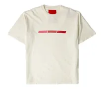 T-Shirt mit grafischem Print - Nude