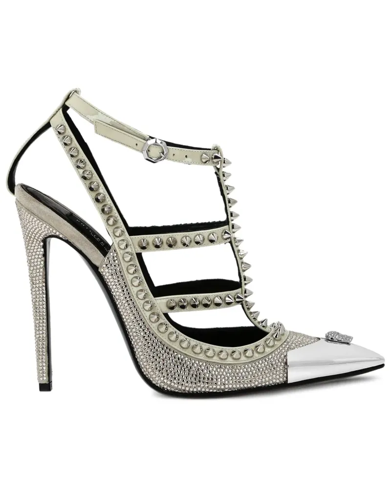 Philipp Plein Sandalen mit spitzen Nieten 120mm - Nude Nude