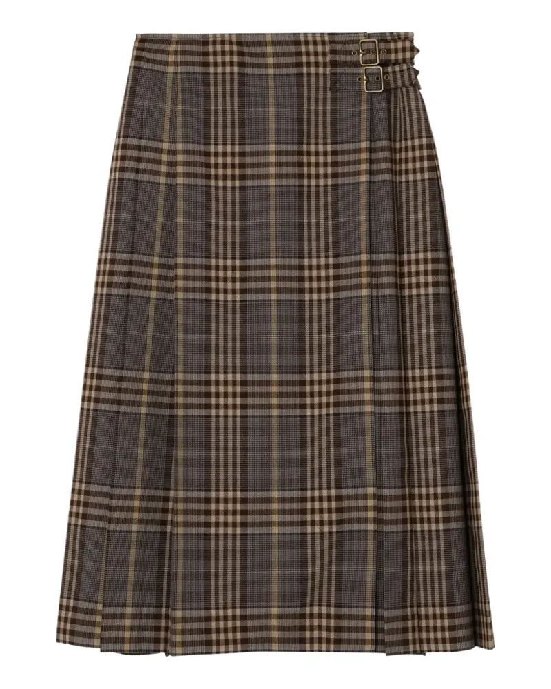 Burberry check wool midi kilt - Braun Braun