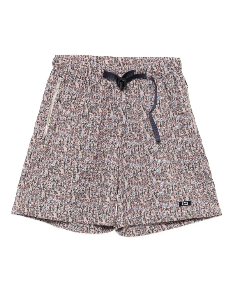 LC23 floral-print belt-strap shorts - Rosa Rosa