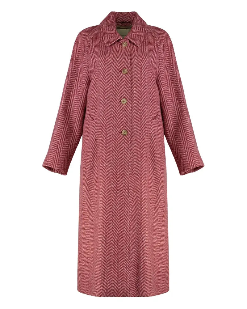 Max Mara herringbone wool coat - Rot Rot