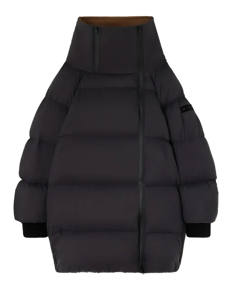 Ganni Maxi Puffer aus schwarzem Future-Nylon Schwarz