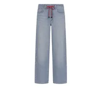 rb Miramar denim-print drawstring trousers - Blau