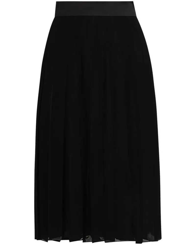 Dolce & Gabbana Rock mit Falten - Schwarz Schwarz