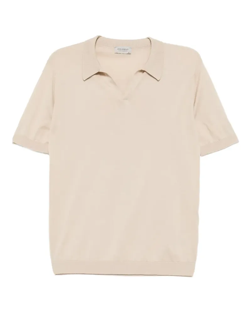 John Smedley Gestricktes Ryan T-Shirt - Nude Nude