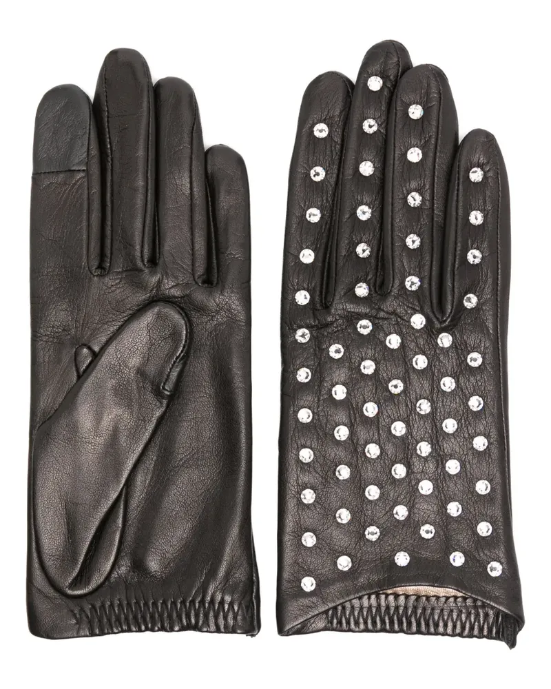 Agnelle Kate Strass Handschuhe - Schwarz Schwarz