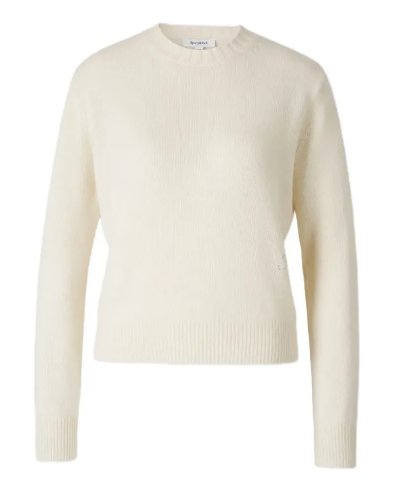 SPORTY & RICH Sweatshirt mit Strass-Logo - Nude Nude
