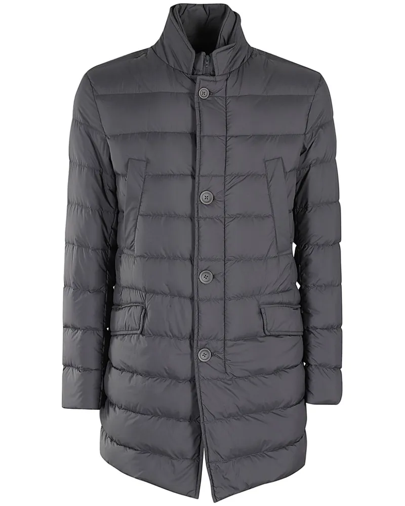 Herno Gefütterter Mantel mit Logo-Schild - Grau Grau