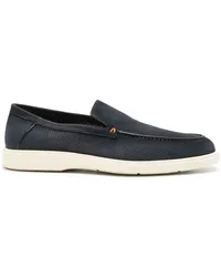 Santoni Perforierte Loafer Blau