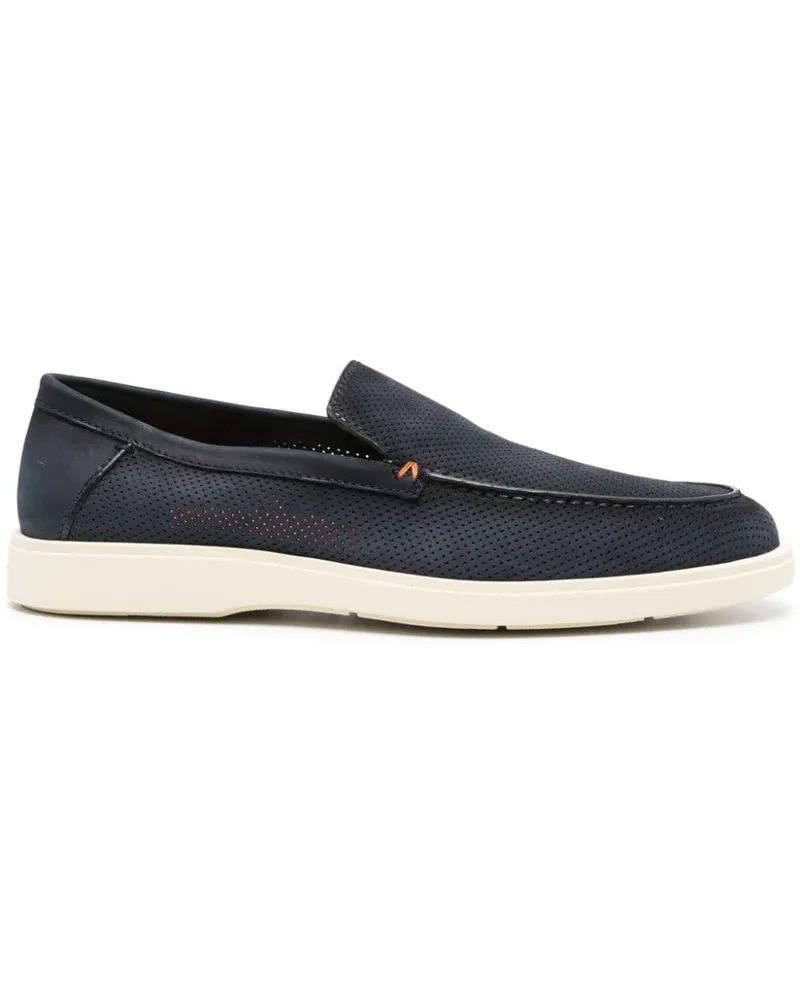 Santoni Perforierte Loafer - Blau Blau