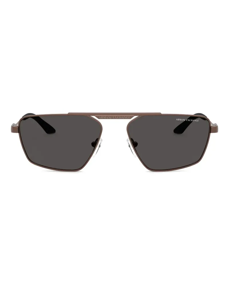 Armani Exchange Sonnenbrille mit geometrischem Gestell - Braun Braun
