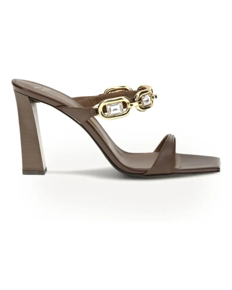 Giuseppe Zanotti Muse chain-embellished sandals - Braun Braun