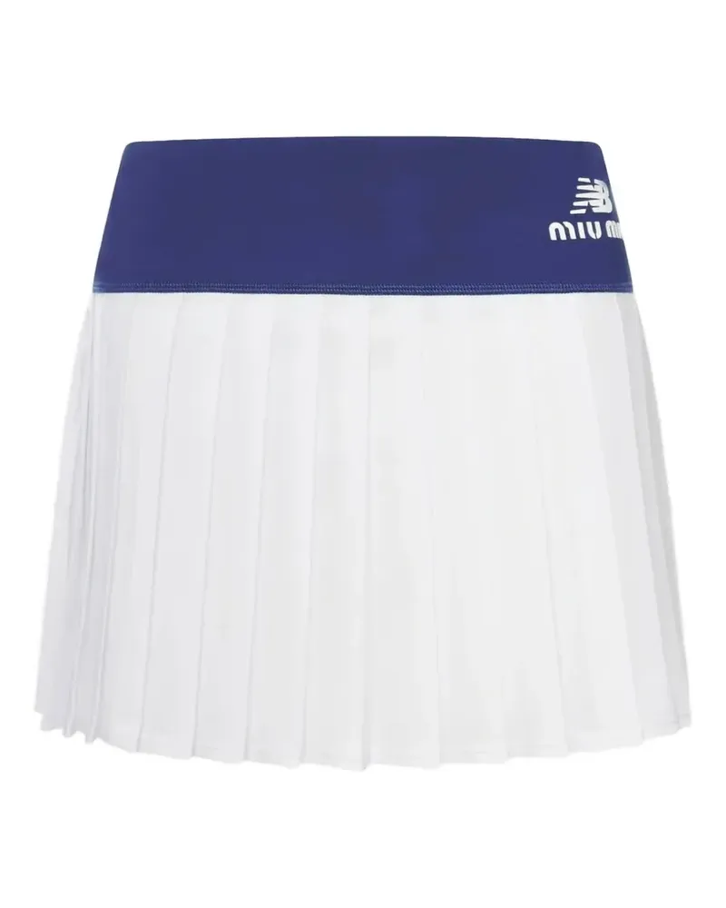 Miu Miu x New Balance Minirock mit Falten - Weiß Weiß