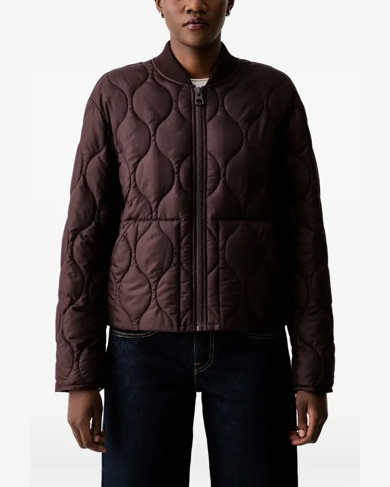 Marc O'Polo x Function onion-quilted bomber jacket - Violett Violett