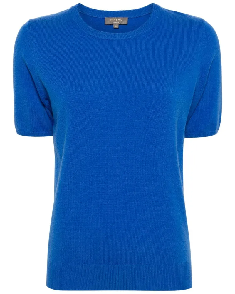 N.Peal Milly Top aus Kaschmir Blau