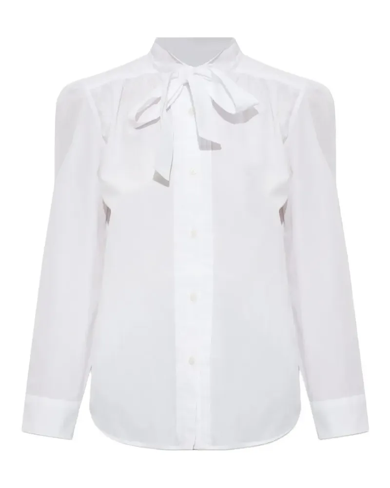 R13 tie-detail long-sleeve shirt - Weiß Weiß