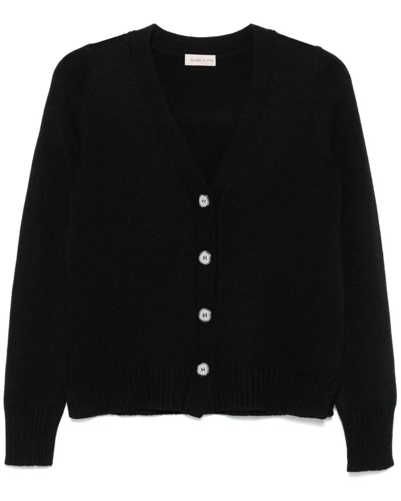 Blanca Klassischer Cardigan - Schwarz Schwarz