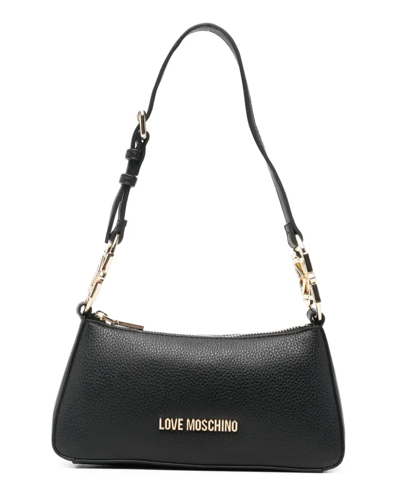 Moschino logo-lettering shoulder bag - Schwarz Schwarz