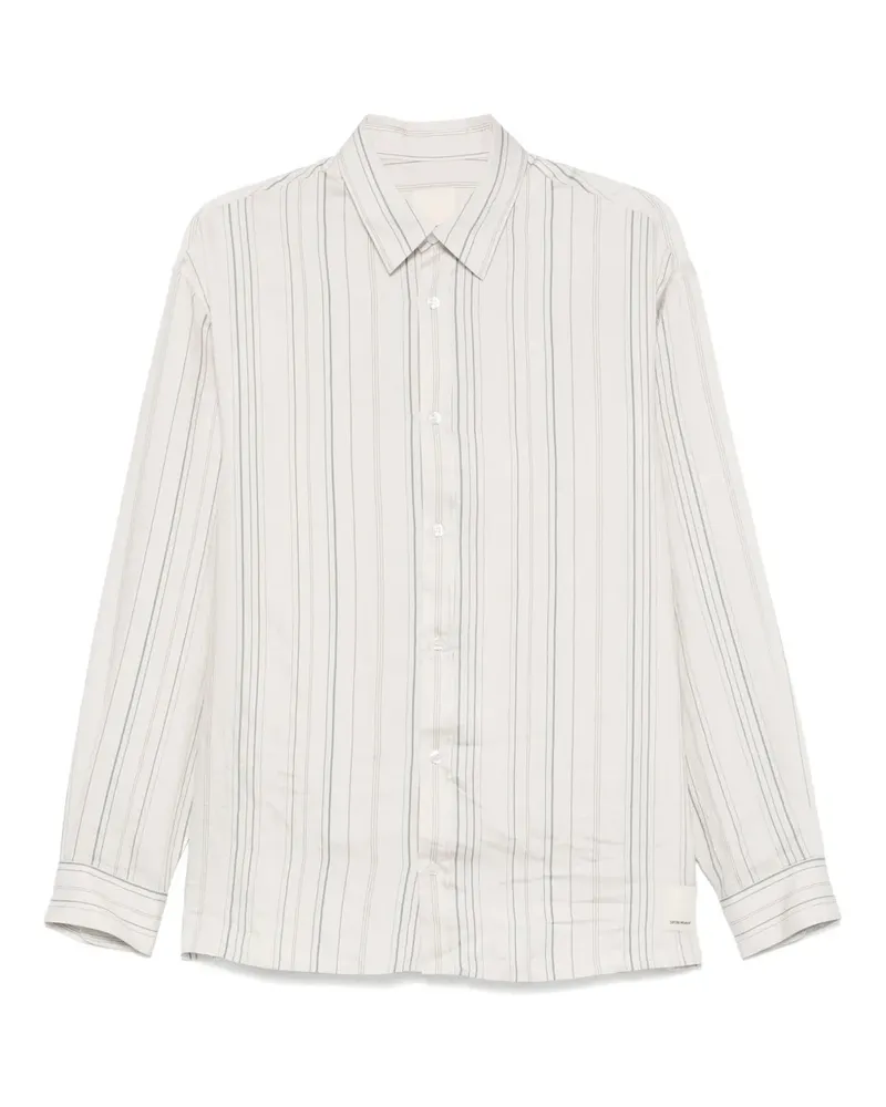 Emporio Armani Gestreiftes Hemd - Weiß Weiß