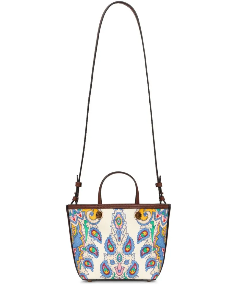 Etro Mini Essential Schultertasche - Weiß Weiß