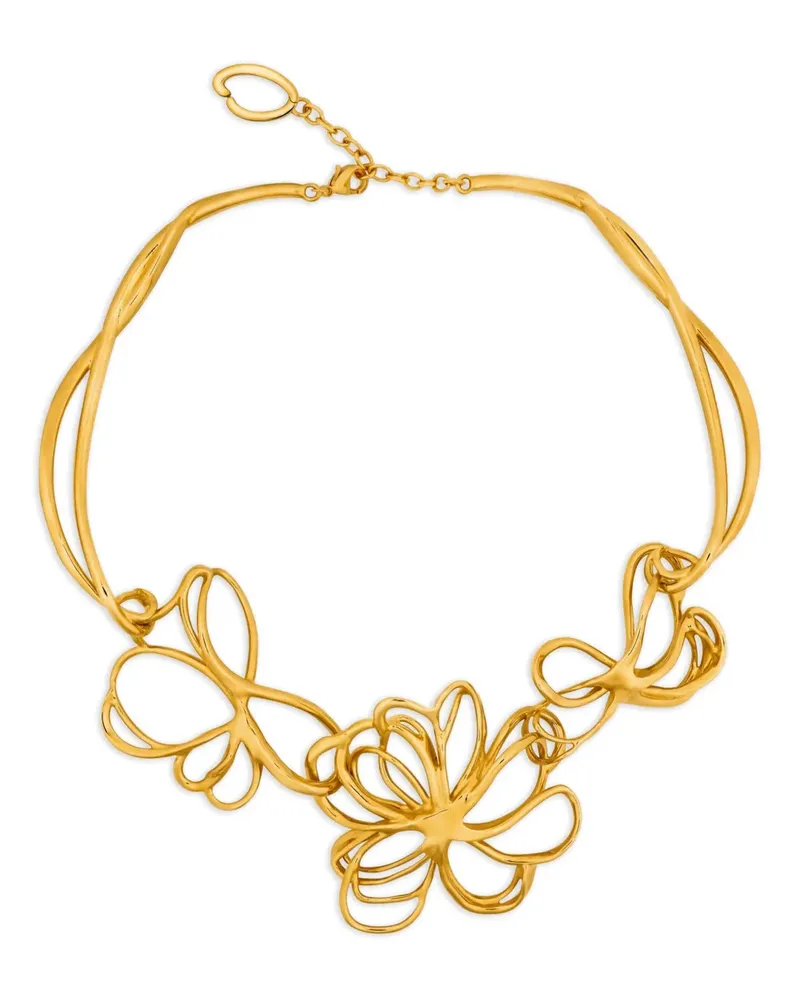 Oscar de la Renta Threaded Flower Halskette - Gold Gold