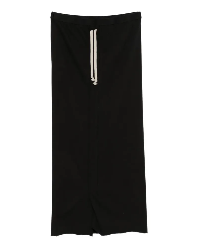 DRKSHDW by Rick Owens Midirock mit Kordelzug und Schlitz - Schwarz Schwarz